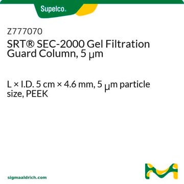 SRT&#174; SEC-2000 Gel Filtration Guard Column, 5 &#956;m L × I.D. 5&#160;cm × 4.6&#160;mm, 5&#160;&#956;m particle size, PEEK