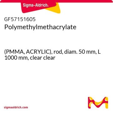 Polymethylmethacrylate (PMMA, ACRYLIC), rod, diam. 50&#160;mm, L 1000&#160;mm, clear clear