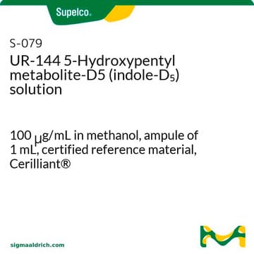 UR-144 5-Hydroxypentyl metabolite-D5 (indole-D5) solution 100&#160;&#956;g/mL in methanol, ampule of 1&#160;mL, certified reference material, Cerilliant&#174;