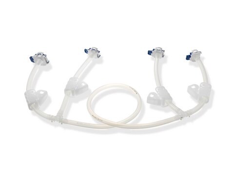 Corning&#174; CellCube Double-T Tubing Manifold 3/8”ID Thermoelastic Tubing, 4 Aseptic Connectors, sterile