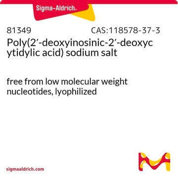 Poly(2&#8242;-deoxyinosinic-2&#8242;-deoxycytidylic acid) sodium salt free from low molecular weight nucleotides, lyophilized