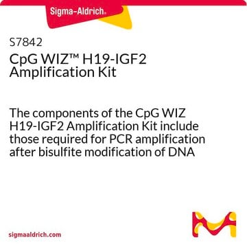 CpG WIZ&#8482; H19-IGF2 Amplification Kit The components of the CpG WIZ H19-IGF2 Amplification Kit include those required for PCR amplification after bisulfite modification of DNA samples.