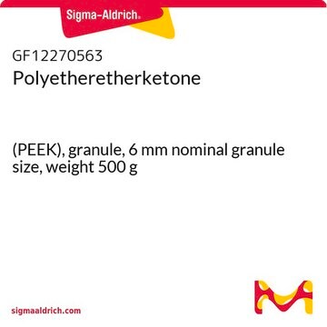 Polyetheretherketone (PEEK), granule, 6&#160;mm nominal granule size, weight 500&#160;g