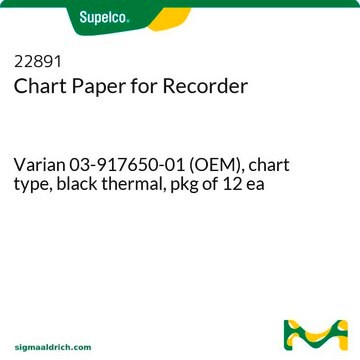 Chart Paper for Recorder Varian 03-917650-01 (OEM), chart type, black thermal, pkg of 12&#160;ea