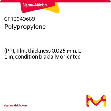 Polypropylene (PP), film, thickness 0.025&#160;mm, L 1&#160;m, condition biaxially oriented