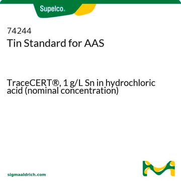 锡AAS标准液 TraceCERT&#174;, 1&#160;g/L Sn in hydrochloric acid (nominal concentration)