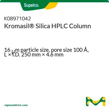 Kromasil&#174; Silica HPLC Column 16&#160;&#956;m particle size, pore size 100&#160;Å, L × I.D. 250&#160;mm × 4.6&#160;mm