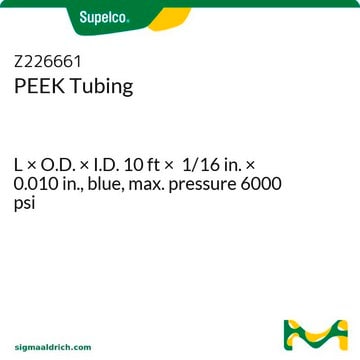 PEEK-Röhrchen L × O.D. × I.D. 10&#160;ft × 1/16&#160;in. × 0.010&#160;in., blue, max. pressure 6000 psi