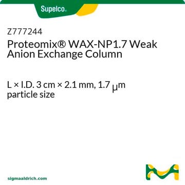 Proteomix&#174; WAX-NP1.7 Weak Anion Exchange Column L × I.D. 3&#160;cm × 2.1&#160;mm, 1.7&#160;&#956;m particle size