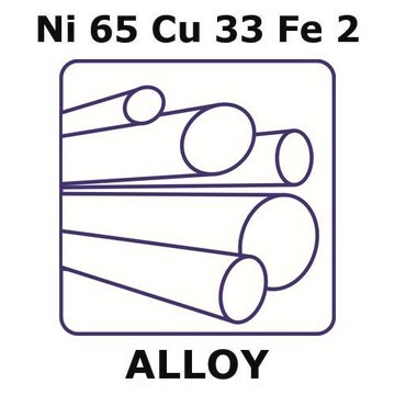 Monel&#174; alloy 400, Ni65Cu33Fe2 rod, 200mm x 40mm diameter, annealed