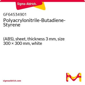 Polyacrylonitrile-Butadiene-Styrene (ABS), sheet, thickness 3&#160;mm, size 300 × 300&#160;mm, white