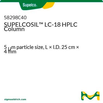 Colonne de CLHP SUPELCOSIL&#8482; LC-18 5&#160;&#956;m particle size, L × I.D. 25&#160;cm × 4&#160;mm