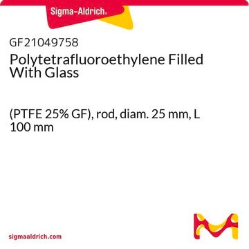 Polytetrafluoroethylene Filled With Glass (PTFE 25% GF), rod, diam. 25&#160;mm, L 100&#160;mm