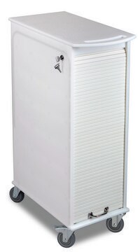 Lockable Narrow Lab Cart white