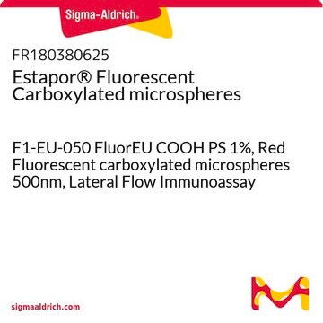 Estapor&#174; Fluorescent Carboxylated microspheres F1-EU-050 FluorEU COOH PS 1%, Red Fluorescent carboxylated microspheres 500nm, Lateral Flow Immunoassay