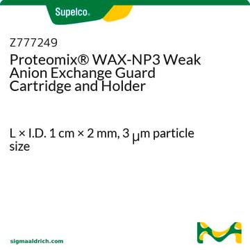 Proteomix&#174; WAX-NP3 Weak Anion Exchange Guard Cartridge and Holder L × I.D. 1&#160;cm × 2&#160;mm, 3&#160;&#956;m particle size