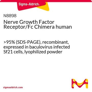 神経成長因子受容体/Fcキメラ ヒト &gt;95% (SDS-PAGE), recombinant, expressed in baculovirus infected Sf21 cells, lyophilized powder