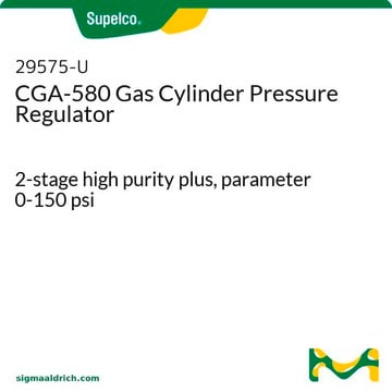 CGA-580 Gas Cylinder Pressure Regulator 2-stage high purity plus, parameter 0-150 psi