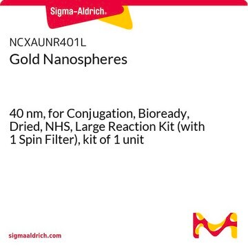 Gold Nanospheres 40&#160;nm, for Conjugation, Bioready, Dried, NHS, Large Reaction Kit (with 1 Spin Filter), kit of 1&#160;unit