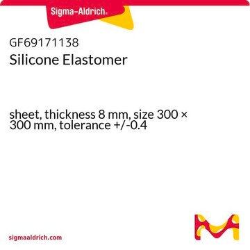 Silicone Elastomer sheet, thickness 8&#160;mm, size 300 × 300&#160;mm, tolerance +/-0.4