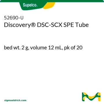 Tubo de SPE Discovery&#174; DSC-SCX bed wt. 2&#160;g, volume 12&#160;mL, pk of 20