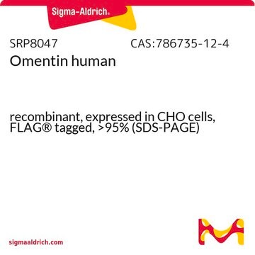 Omentin human recombinant, expressed in CHO cells, FLAG&#174; tagged, &gt;95% (SDS-PAGE)