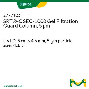 SRT&#174;-C SEC-1000 Gel Filtration Guard Column, 5 &#956;m L × I.D. 5&#160;cm × 4.6&#160;mm, 5&#160;&#956;m particle size, PEEK