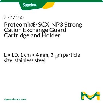 Proteomix&#174; SCX-NP3 Strong Cation Exchange Guard Cartridge and Holder L × I.D. 1&#160;cm × 4&#160;mm, 3&#160;&#956;m particle size, stainless steel