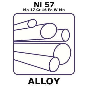 Hastelloy&#174; C276 - heat resisting alloy, Ni57Mo17Cr16FeWMn rod, 200mm x 12.7mm diameter