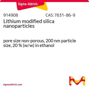 Lithium modified silica nanoparticles pore size non-porous, 200&#160;nm particle size, 20&#160;% (w/w) in ethanol