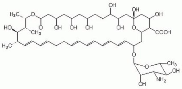 Nystatin, Streptomyces noursei A polyene antifungal antibiotic effective against yeast and mycoplasma.