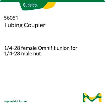 Tubing Coupler 1/4-28 female Omnifit union for 1/4-28 male nut