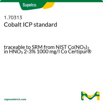 Cobalt ICP standard traceable to SRM from NIST Co(NO&#8323;)&#8322; in HNO&#8323; 2-3% 1000 mg/l Co Certipur&#174;