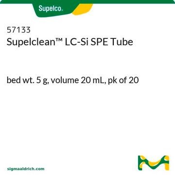 Tubo de SPE Supelclean&#8482; LC-Si bed wt. 5&#160;g, volume 20&#160;mL, pk of 20