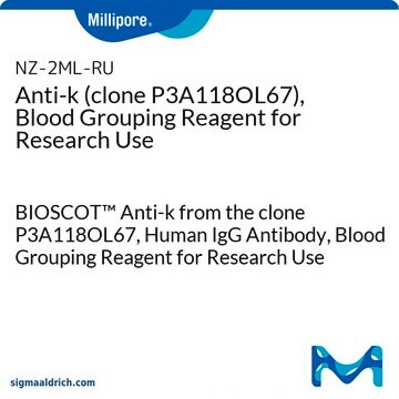 Anti-k (clone P3A118OL67), Blood Grouping Reagent for Research Use BIOSCOT&#8482; Anti-k from the clone P3A118OL67, Human IgG Antibody, Blood Grouping Reagent for Research Use