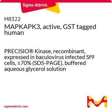 MAPKAPK3, active, GST tagged human PRECISIO&#174; Kinase, recombinant, expressed in baculovirus infected Sf9 cells, &#8805;70% (SDS-PAGE), buffered aqueous glycerol solution