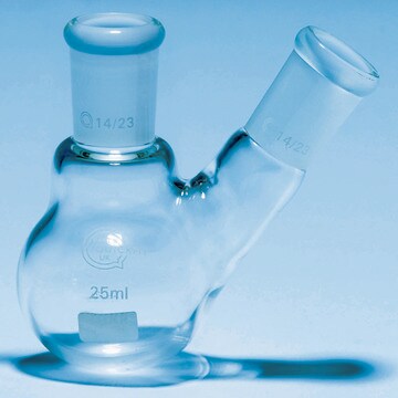 Quickfit&#174; two-neck, round-bottom flasks capacity 25&#160;mL, center joint: ST/NS 14/23