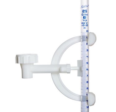 Azlon Single Burette Clamp grip on rods, burette diam. 11-14&#160;mm, polypropylene rod