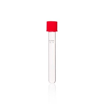 DURAN&#174; culture tubes GL 14 thread, tube capacity 9&#160;mL, with cap, borosilicate glass 3.3 tube