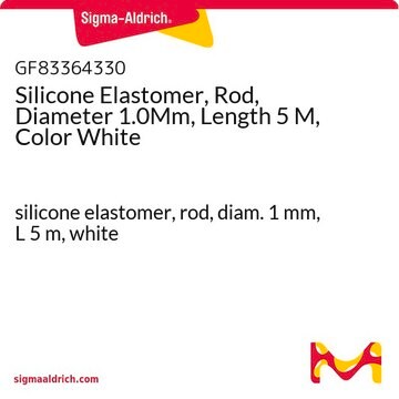 Silicone Elastomer, Rod, Diameter 1.0Mm, Length 5 M, Color White silicone elastomer, rod, diam. 1&#160;mm, L 5&#160;m, white