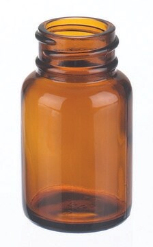 Wheaton wide-mouth bottle without cap, wide-mouth amber soda-lime glass bottle, capacity (30&#160;mL)