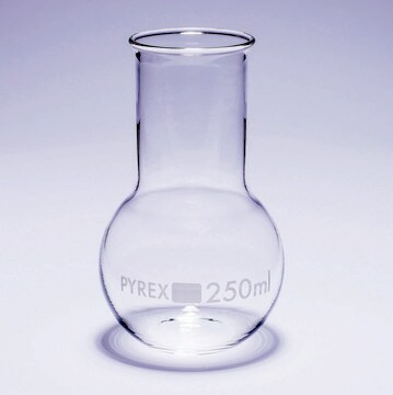 Pyrex&#174; Boiling flask, flat bottom, wide neck 250&#160;mL