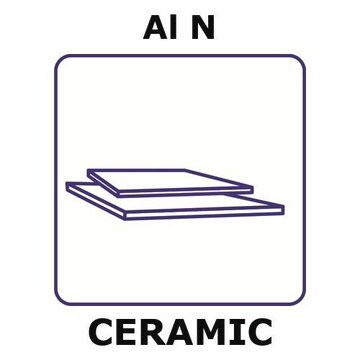 Aluminum nitride sheet, thickness 0.64&#160;mm, size 50 × 50&#160;mm, condition translucent