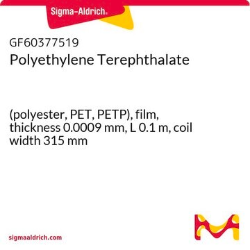 Polyethylene Terephthalate (polyester, PET, PETP), film, thickness 0.0009&#160;mm, L 0.1&#160;m, coil width 315&#160;mm