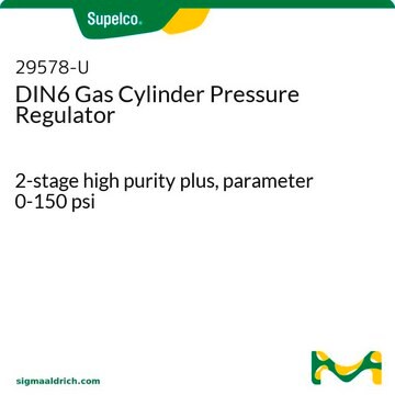 DIN6 Gas Cylinder Pressure Regulator 2-stage high purity plus, parameter 0-150 psi