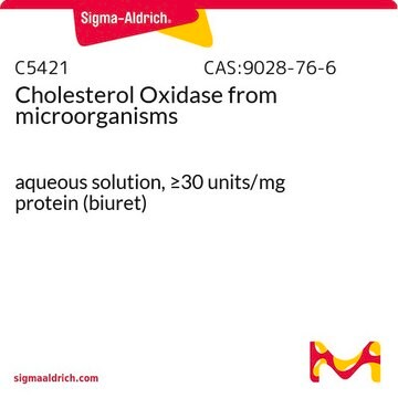 Cholesterol Oxidase from microorganisms aqueous solution, &#8805;30&#160;units/mg protein (biuret)