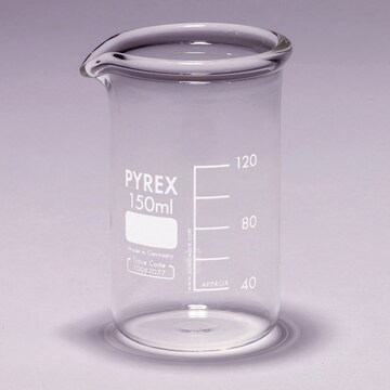 Pyrex&#174; Berzelius beakers, heavy duty, tall form, with printed trace code 600&#160;mL