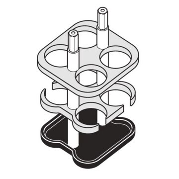 Eppendorf&#174; Adapter for 90 mL rectangular bucket for use with standard tubes Holds 20 mL tubes, pack of 2&#160;ea