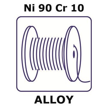 T1 - thermocouple alloy, Ni90Cr10 insulated wire, 100m length, 0.125mm conductor diameter, 0.015mm insulation thickness, polyester insulation