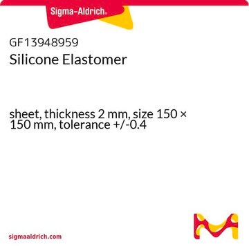 Silicone Elastomer sheet, thickness 2&#160;mm, size 150 × 150&#160;mm, tolerance +/-0.4